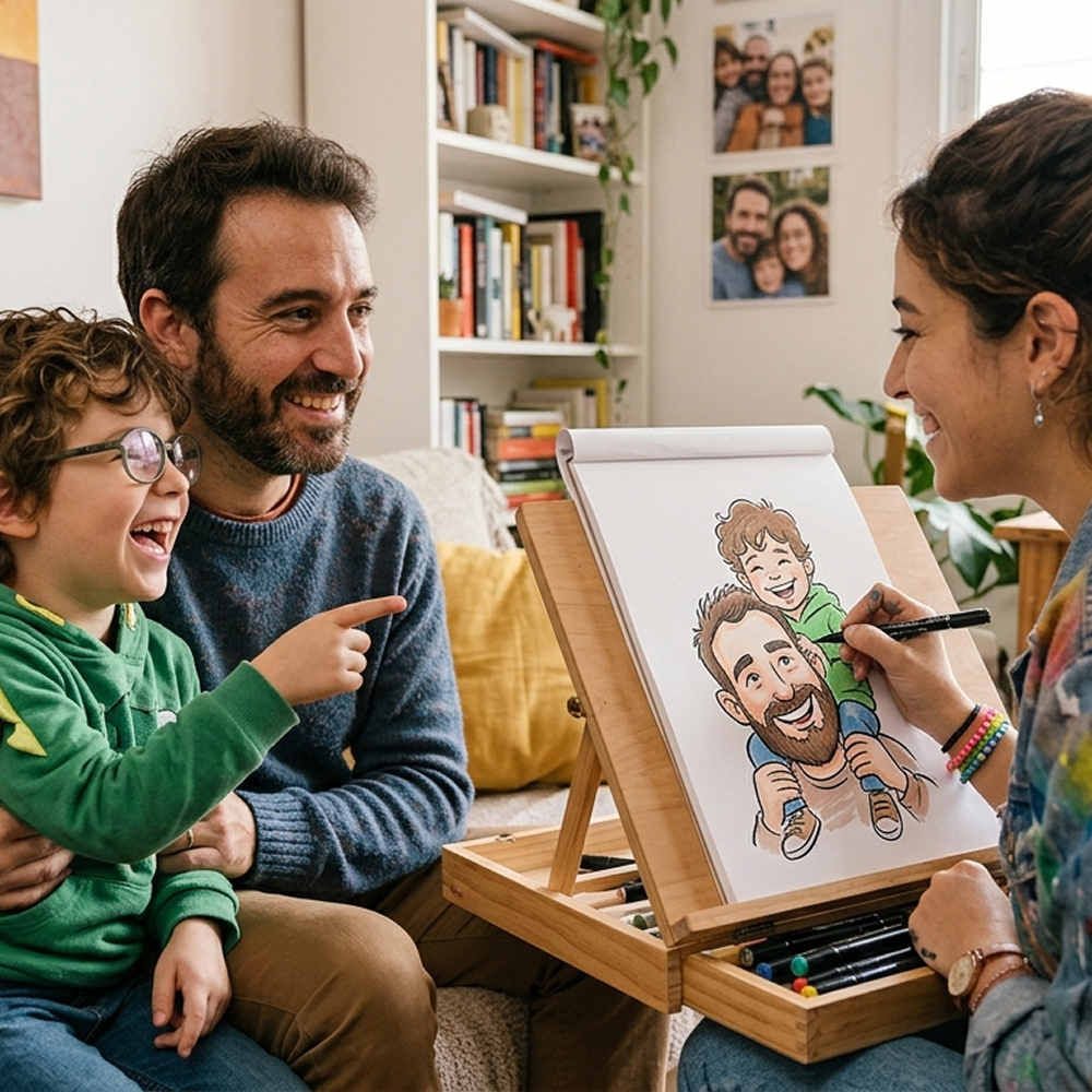 evento Caricaturas Divertidas por el dia del shopping